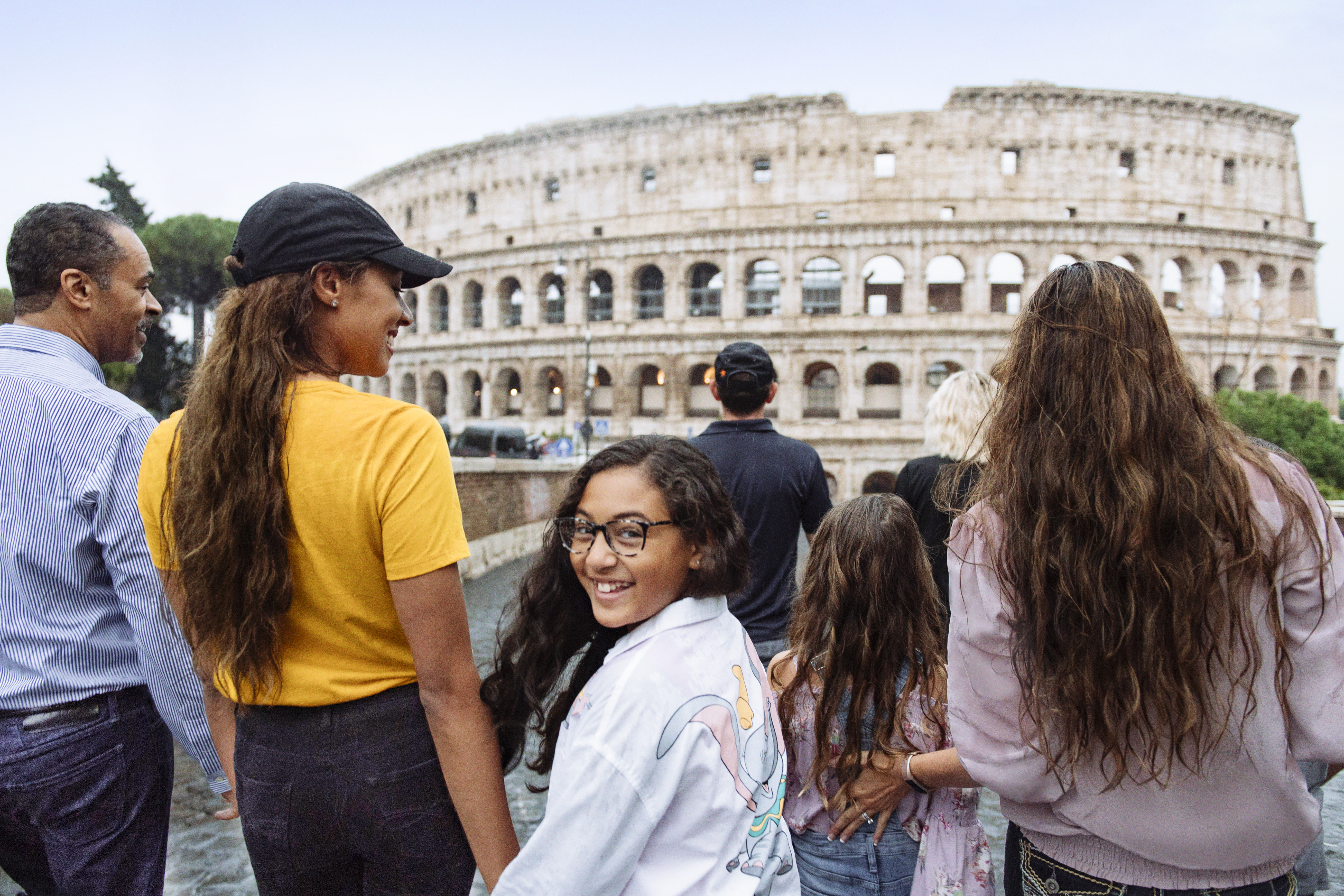 Family at the Colosseum in Rome Adventures by Disney