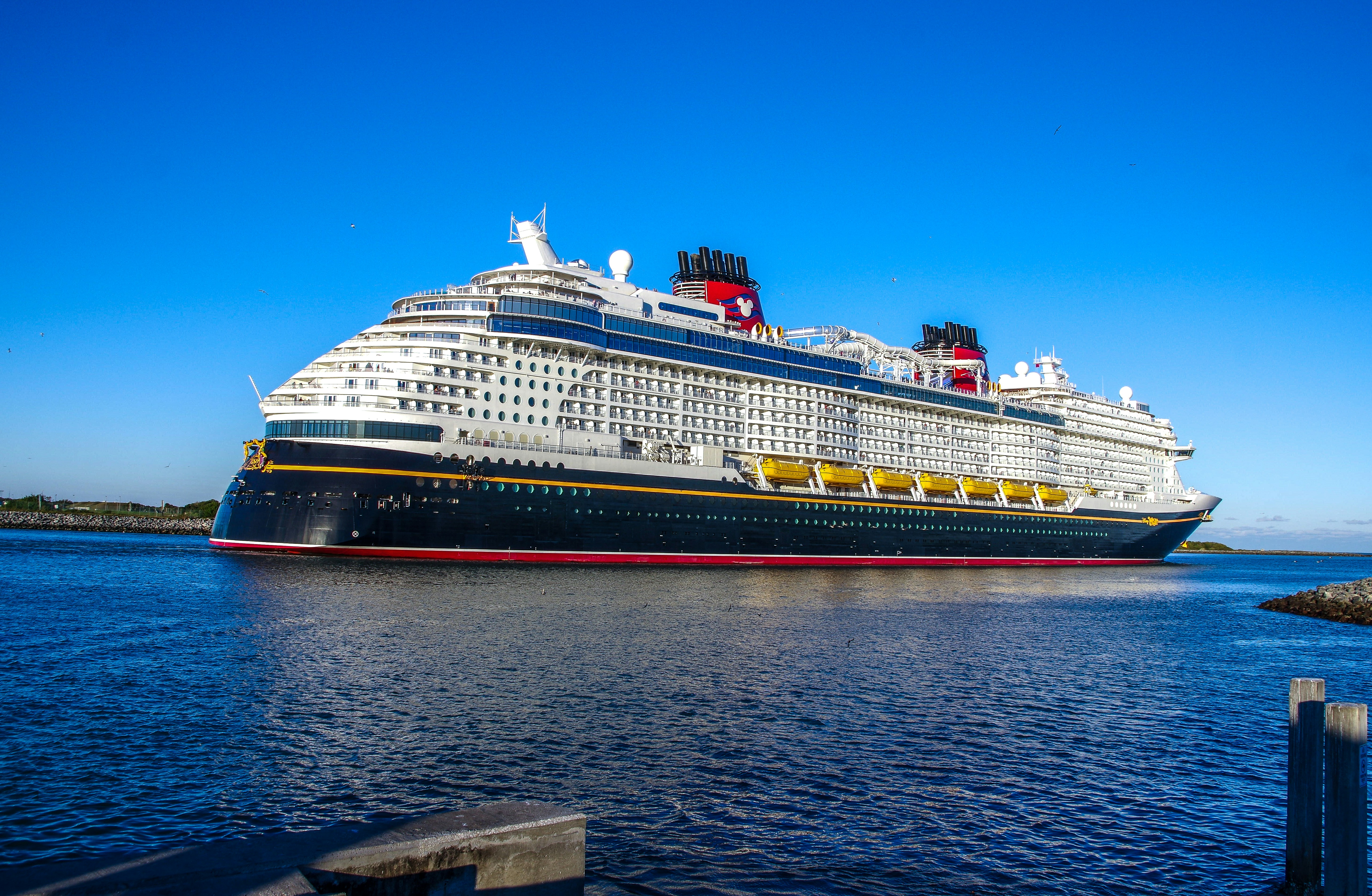 Disney Wish cruise ship at port