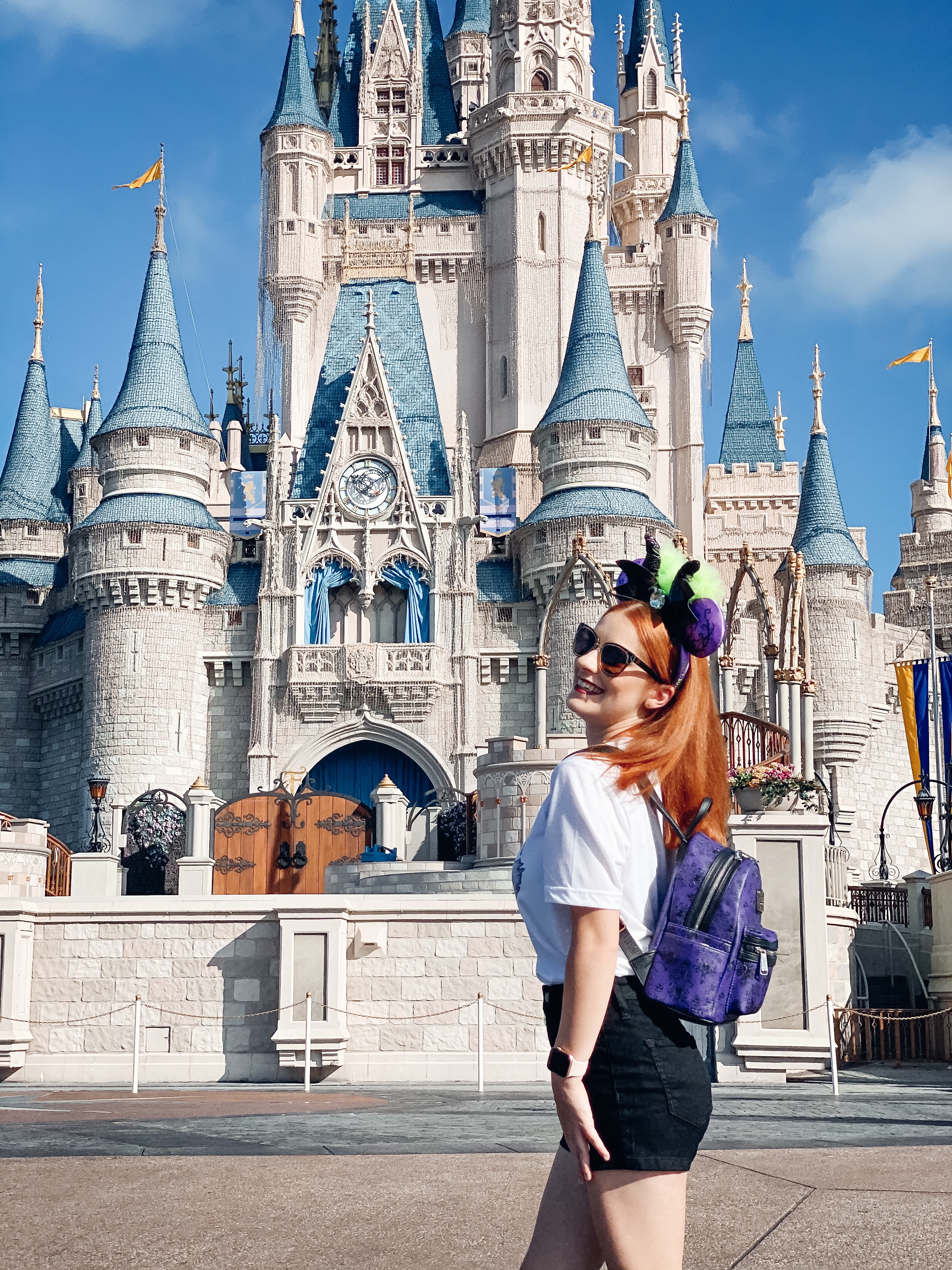 Danielle Giannino at Cinderella's Castle, Walt Disney World