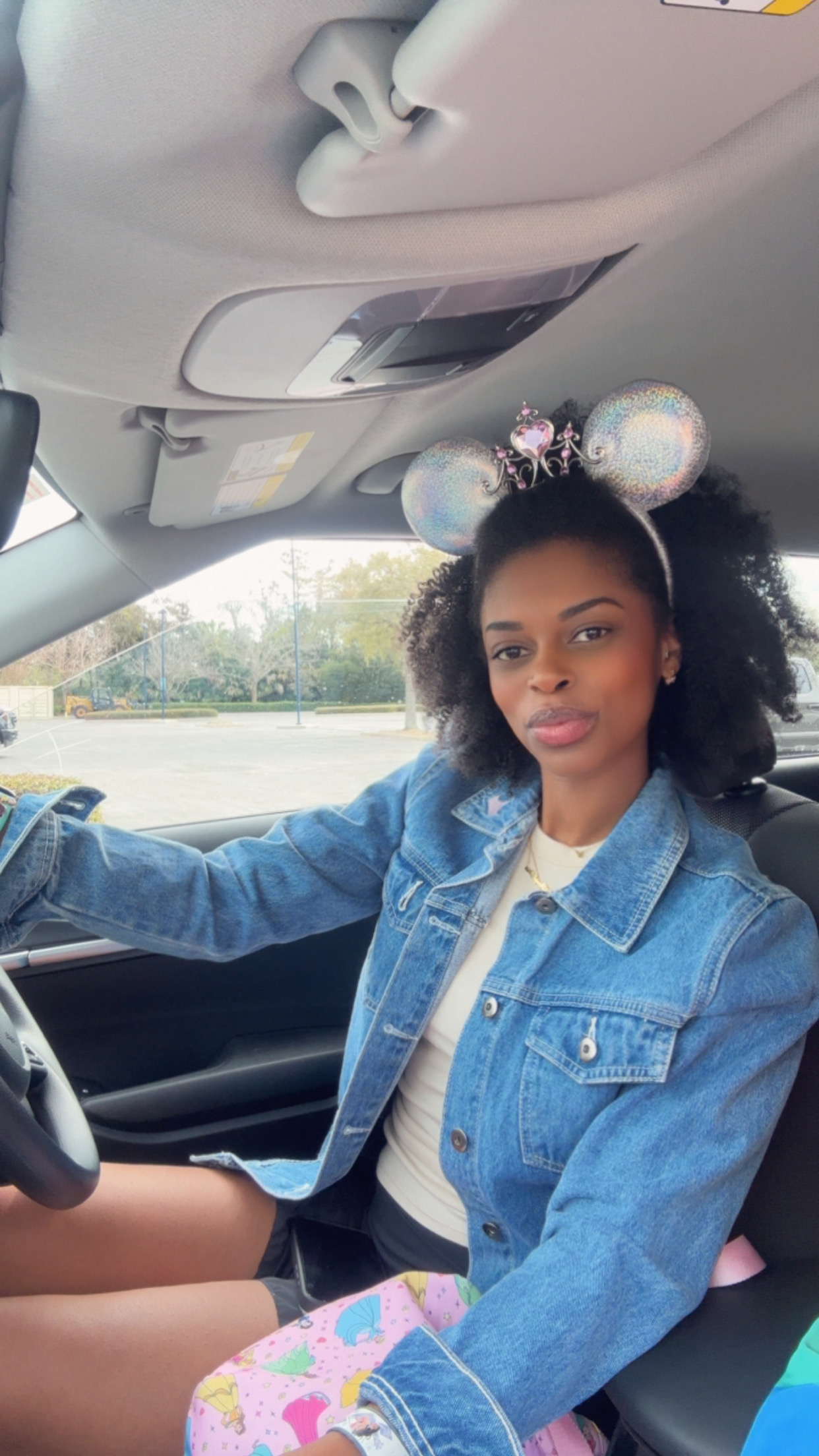 Lateefah Ralston arriving at Walt Disney World in her Mickey ears