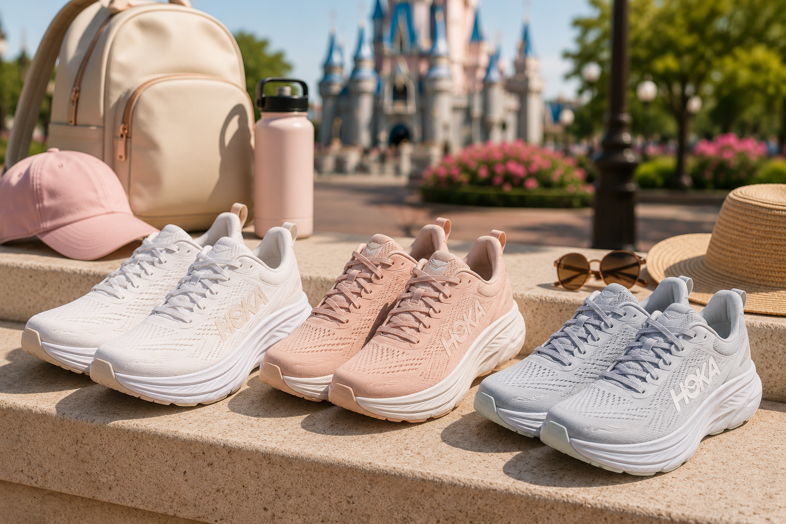 Hoka running shoes at Magic Kingdom Disney World