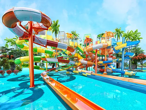 Universal Kids Resort colorful water slides and attractions Frisco Texas